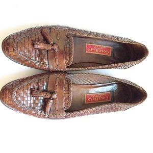 Cole Haan Country Brown Leather Woven Loafers women size 11